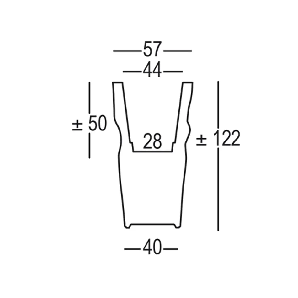 Vaso para exterior brilhante em polietileno opaco feito na Itália - orgulhoso Viadurini