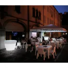 Vaso de jardim de polietileno brilhante com LED Made in Italy - Poldo Viadurini