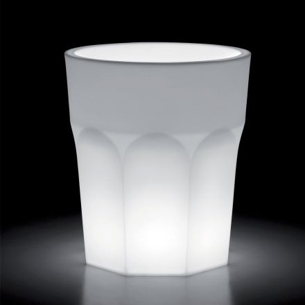 Vaso Luminoso Decorativo em Polietileno com Luz LED Made in Italy - Pucca Viadurini