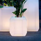 Vaso luminoso em plástico para exterior ou interior, 3 dimensões - Gem by Myyour Viadurini