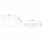 Vaso luminoso em plástico para exterior ou interior, 3 dimensões - Gem by Myyour Viadurini