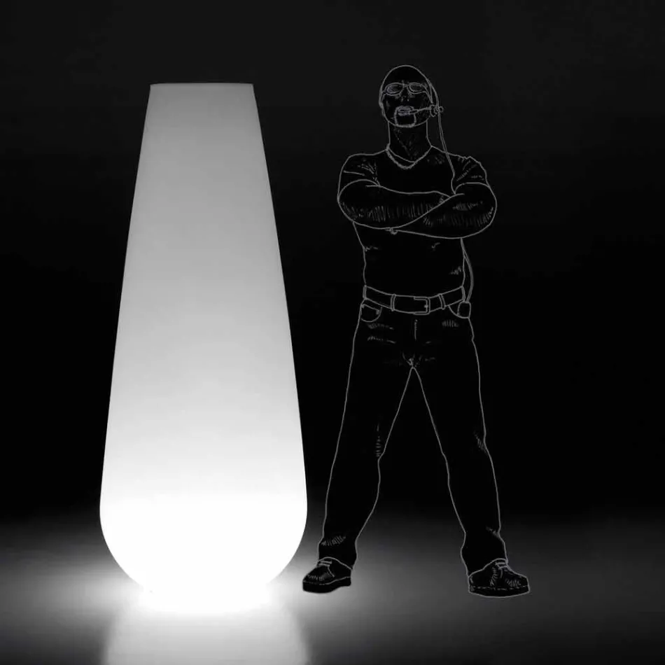 Vaso Luminoso para Design Exterior em Polietileno Fabricado na Itália - Menea Viadurini