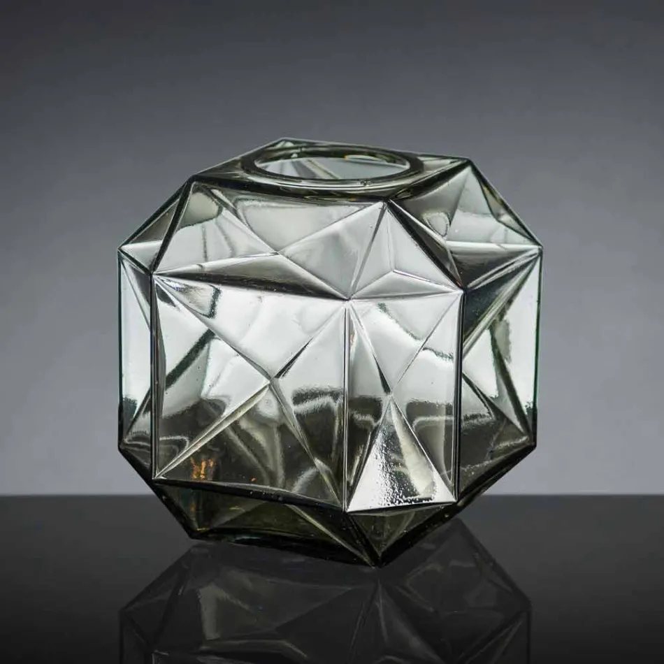 Vaso de vidro interno moderno feito à mão na Itália - Eagle Viadurini