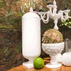 Vaso de cerâmica branca feito à mão moderno feito na Itália - Chantal Viadurini