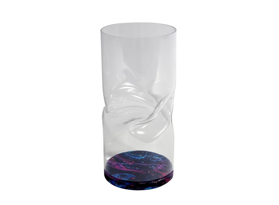 Vaso moderno de cristal acrílico trançado com vários acabamentos - cigarro Viadurini