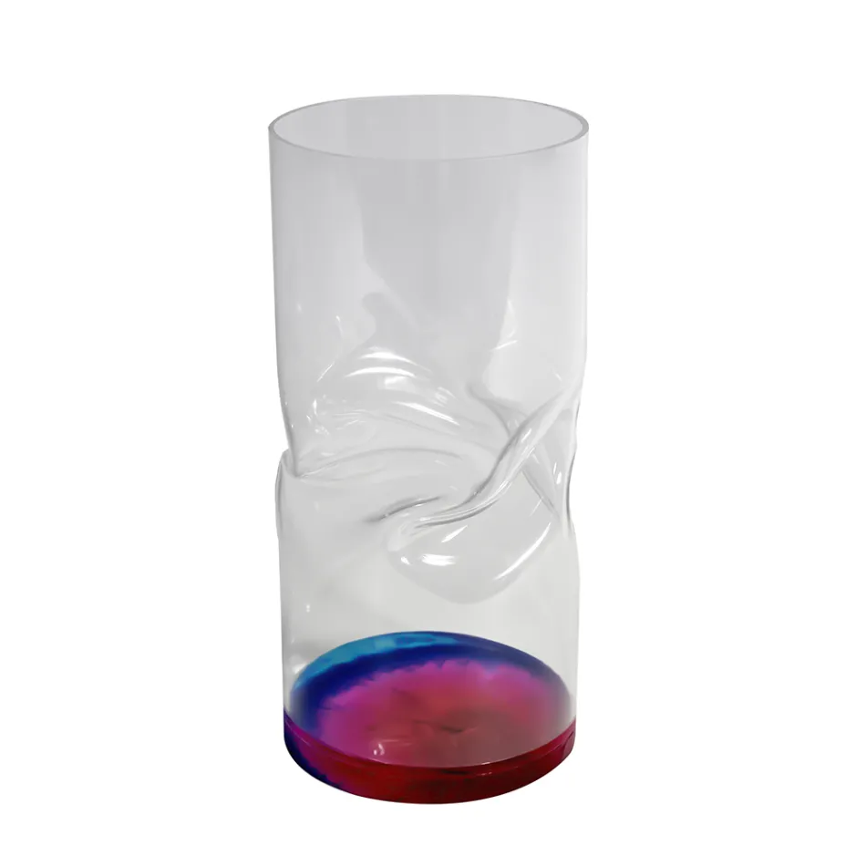 Vaso moderno de cristal acrílico trançado com vários acabamentos - cigarro Viadurini