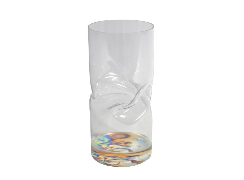 Vaso moderno de cristal acrílico trançado com vários acabamentos - cigarro Viadurini