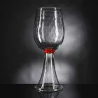 Vaso moderno transparente de vidro soprado de Murano feito na Itália - Copernicus Viadurini