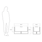 Vaso ou divisor colorido para exterior 3 dimensões feito na Itália - plantas Viadurini