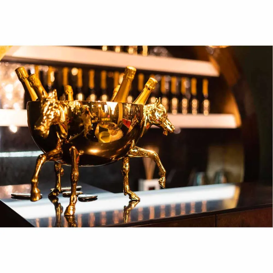 Vaso Ornamental Interior em Cerâmica Branca ou Ouro 24k Fabricado na Itália - Jacky Viadurini