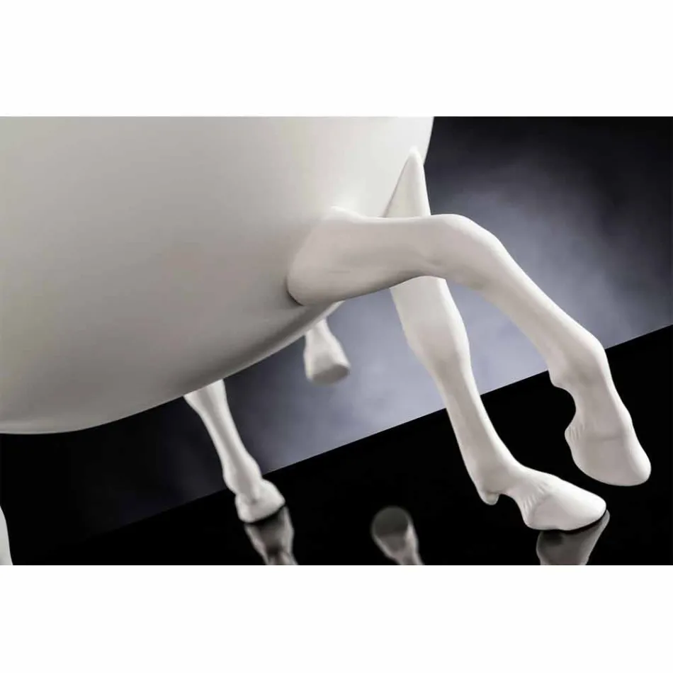 Vaso Ornamental Interior em Cerâmica Branca ou Ouro 24k Fabricado na Itália - Jacky Viadurini