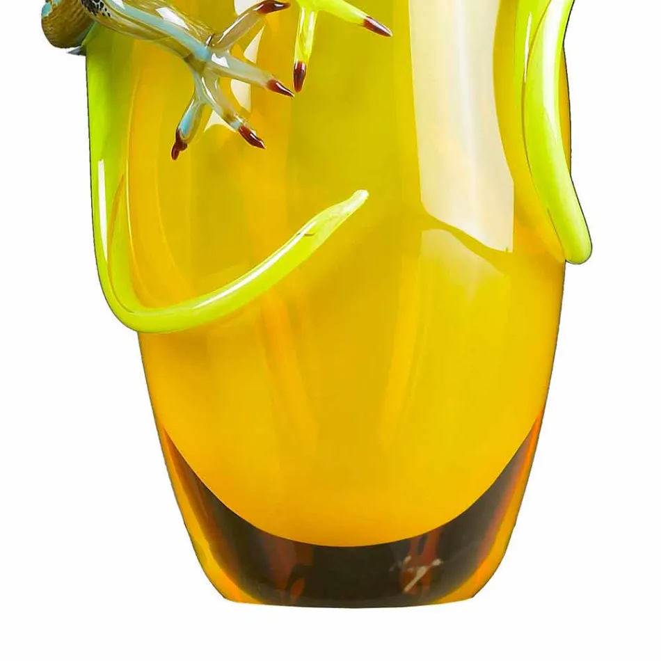 Vaso Ornamental de Vidro Colorido Feito à Mão na Itália - Geco Viadurini