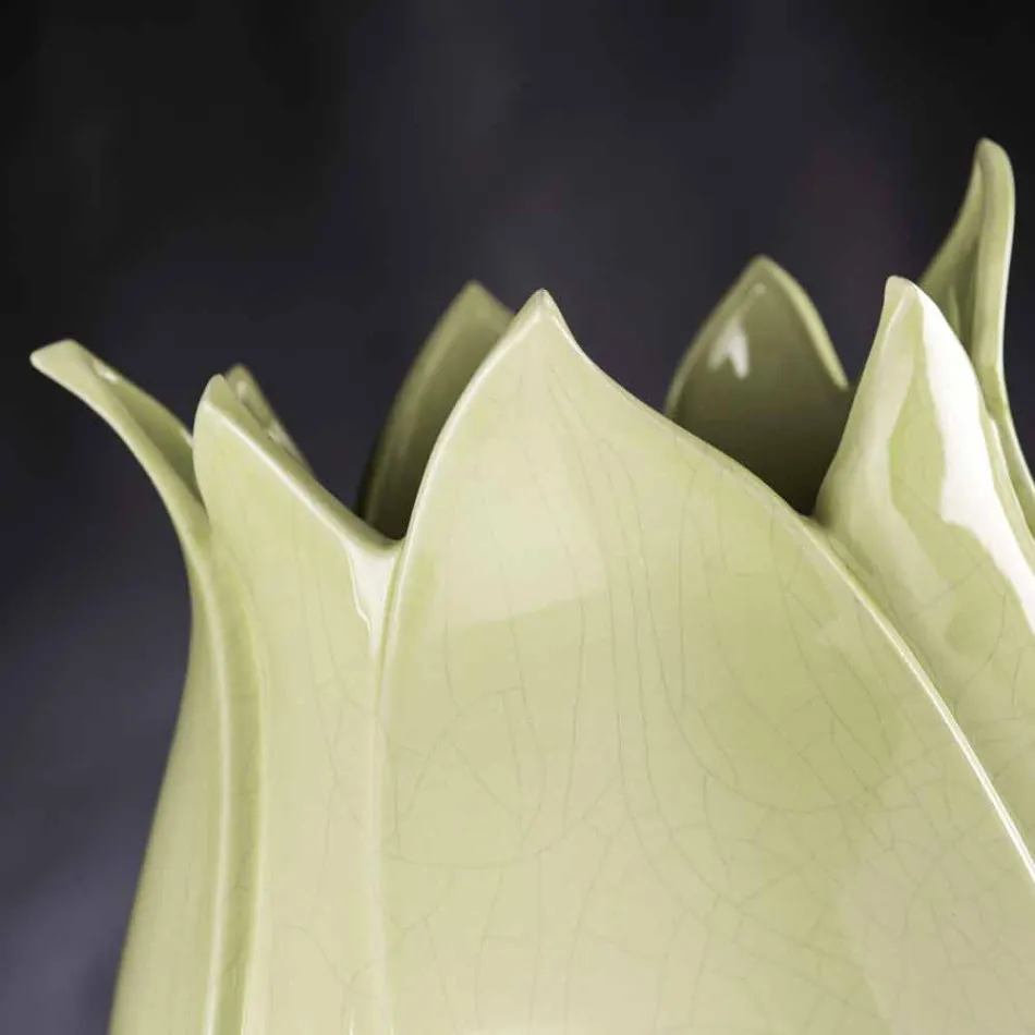 Vaso Ornamental Moderno em Cerâmica Colorida Feito à Mão na Itália - Onyx Viadurini