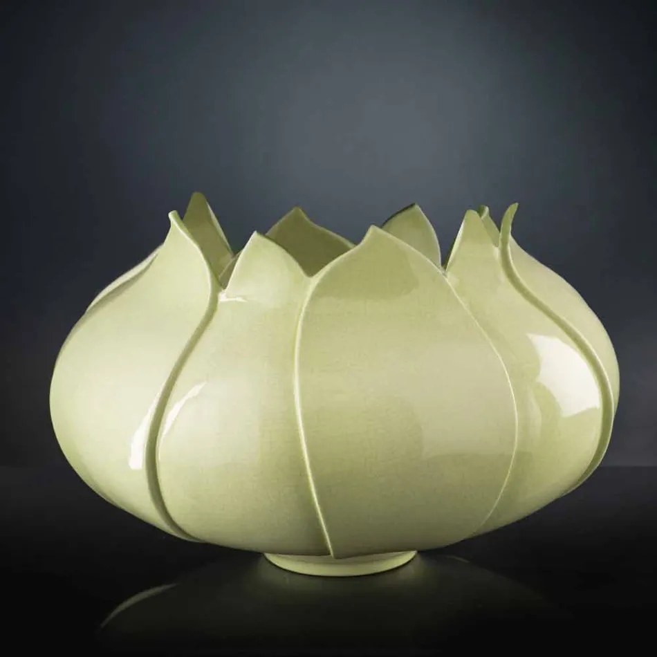 Vaso Ornamental Moderno em Cerâmica Colorida Feito à Mão na Itália - Onyx Viadurini