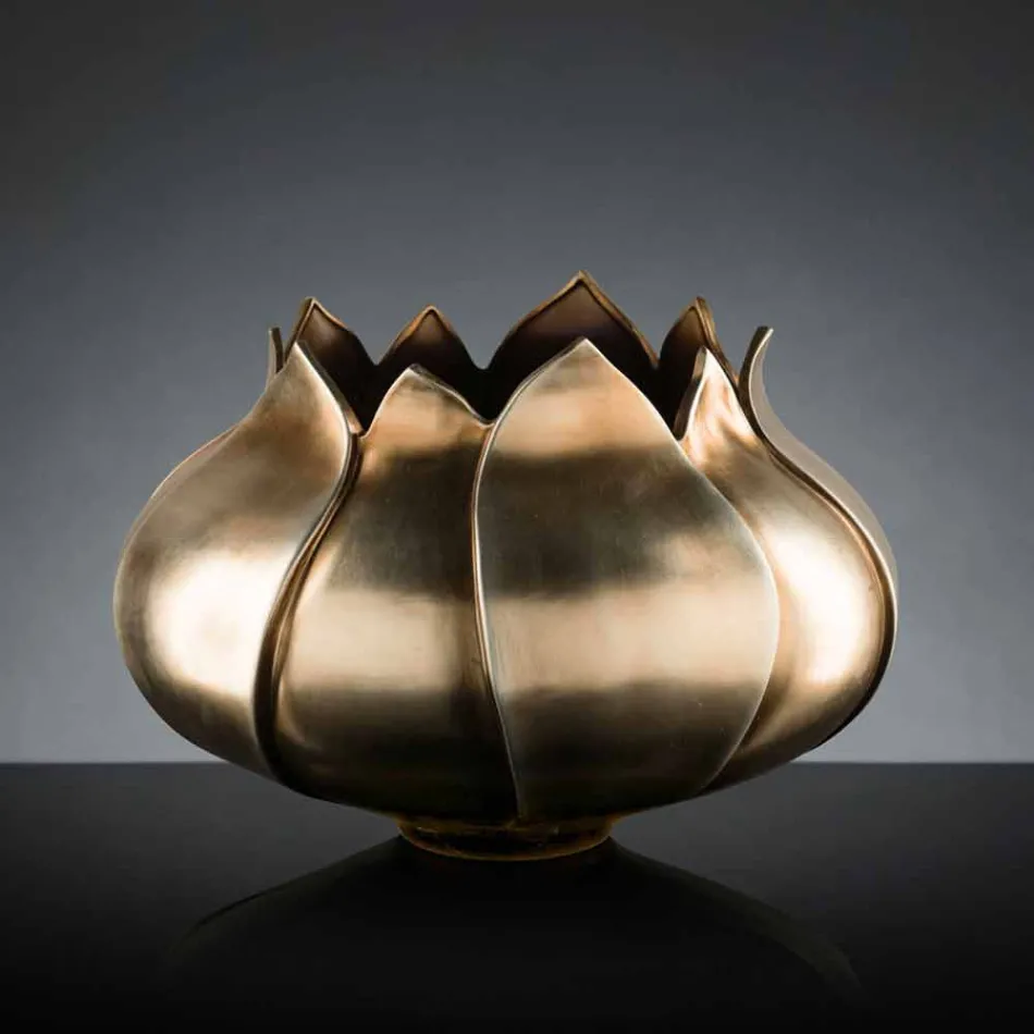 Vaso Ornamental Moderno em Cerâmica Colorida Feito à Mão na Itália - Onyx Viadurini