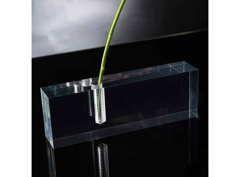 Vaso de flores moderno transparente de acrílico feito na Itália - exclusivo Viadurini
