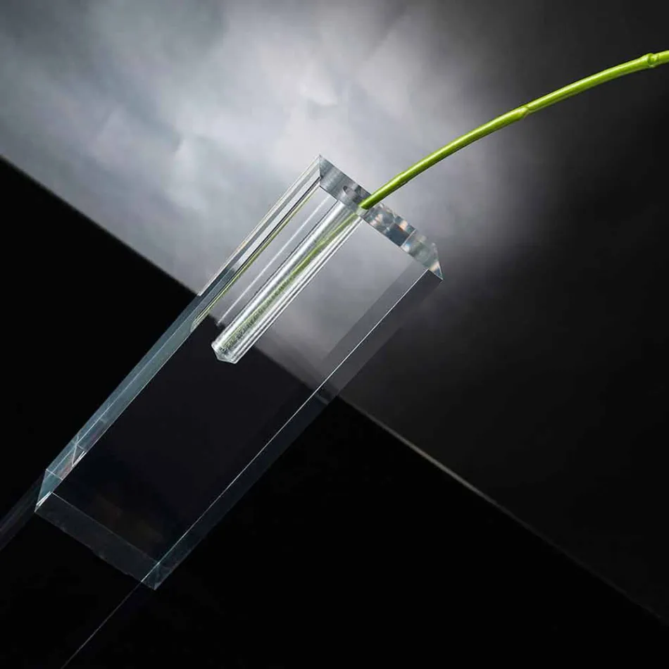 Vaso de flores moderno transparente de acrílico feito na Itália - exclusivo Viadurini