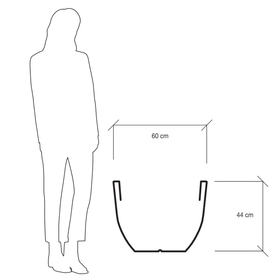 Vaso fluorescente para interior ou exterior 3 dimensões fabricado na Itália - Fluos Viadurini