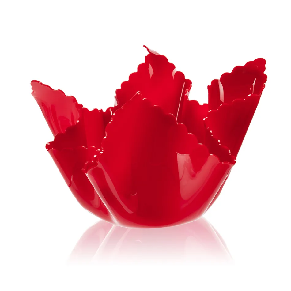 Vaso drapeado de acrílico colorido reciclável 2 peças 2 tamanhos - Gabria Viadurini