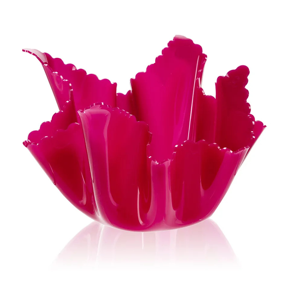 Vaso drapeado de acrílico colorido reciclável 2 peças 2 tamanhos - Gabria Viadurini