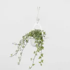 Vaso de flores suspenso em aço e cerâmica made in Italy - Leotta Viadurini