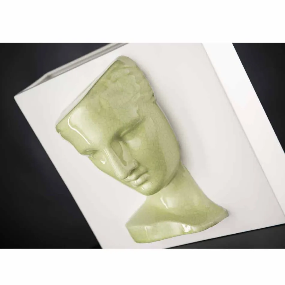 Vaso Retangular Moderno em Cerâmica Colorida Feito à Mão na Itália - Lucas Viadurini