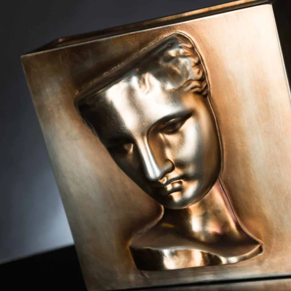 Vaso Retangular Moderno em Cerâmica Colorida Feito à Mão na Itália - Lucas Viadurini