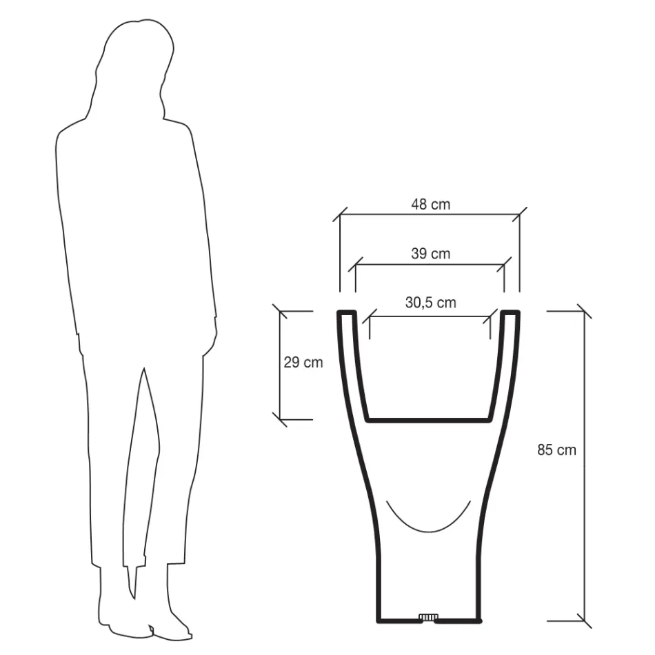 Vaso de jardim redondo colorido em polietileno feito na Itália - Tremont Viadurini