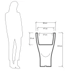 Vaso de jardim redondo colorido em polietileno feito na Itália - Tremont Viadurini