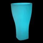 Vaso de jardim redondo colorido em polietileno feito na Itália - Tremont Viadurini