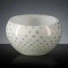 Vaso redondo para interior em vidro Murano colorido feito na Itália - Asper Viadurini