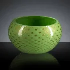 Vaso redondo para interior em vidro Murano colorido feito na Itália - Asper Viadurini