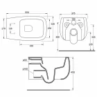 Vaso suspendido cerâmico branco moderno do projeto Gaiola, feito em Itália Viadurini