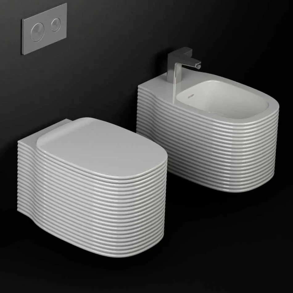 Vaso de cerâmica suspensa de design moderno feito na Itália, Hamlet Viadurini