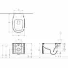 Vaso de cerâmica suspensa de design moderno feito na Itália, Hamlet Viadurini