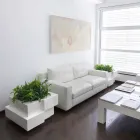 Vaso sobre rodas preto, branco Slide Cubic Yo irregular moderno feito na Itália Viadurini