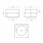 Vaso sobre rodas preto, branco Slide Cubic Yo irregular moderno feito na Itália Viadurini