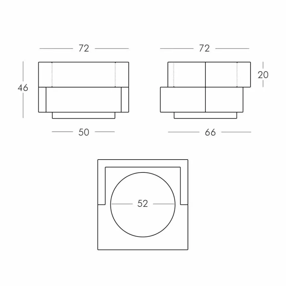 Vaso sobre rodas preto, branco Slide Cubic Yo irregular moderno feito na Itália Viadurini