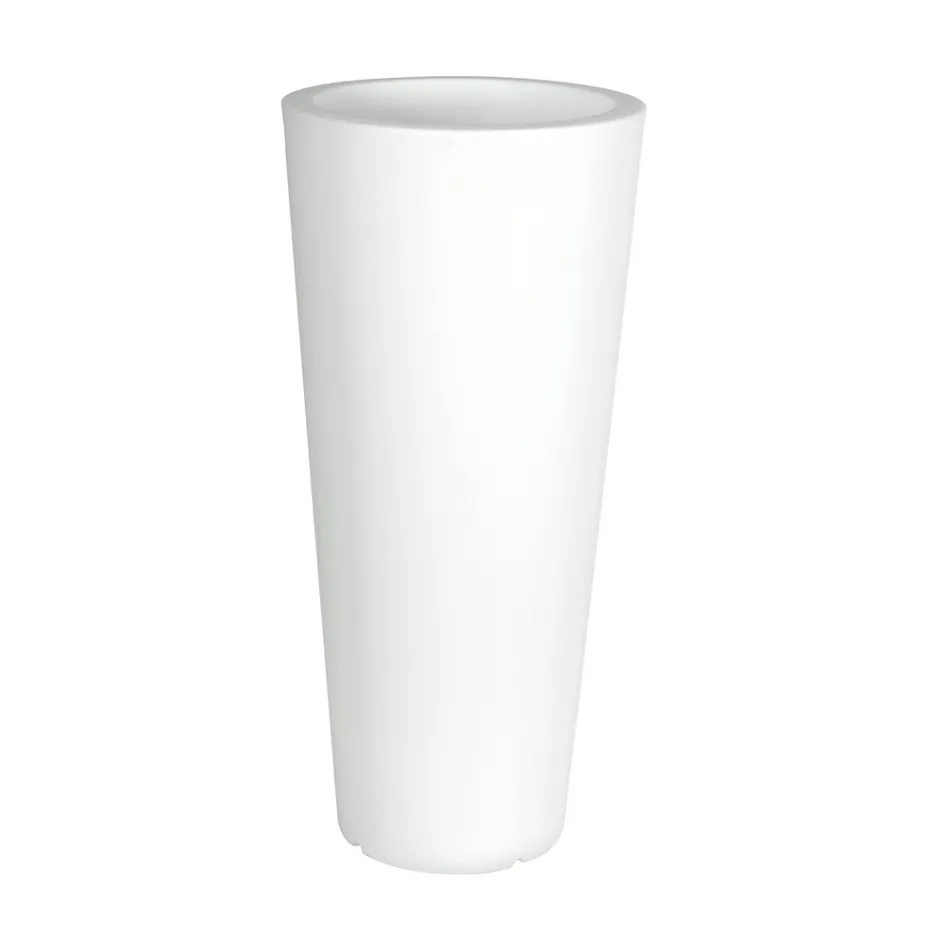 Vaso redondo de jardim colorido Fluo com luz feito na Itália - Avanas Viadurini