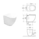 Vaso sanitário Aralia de cerâmica branca, montado no chão, com sistema ciclônico e assento de fechamento suave. Viadurini
