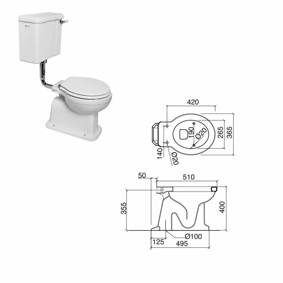Sanita de piso com cassete de cerâmica e assento preto Made in Italy - Marwa Viadurini