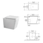Vaso sanitário de chão com assento cerâmico de fechamento suave e design moderno - Giunco Viadurini