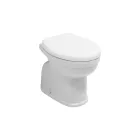 Sanitário de cerâmica para instalação no chão, com assento em poliéster e design moderno - Silica Viadurini