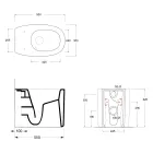 Vaso sanitário de cerâmica de chão em várias cores, fabricado na Itália - Menina Viadurini