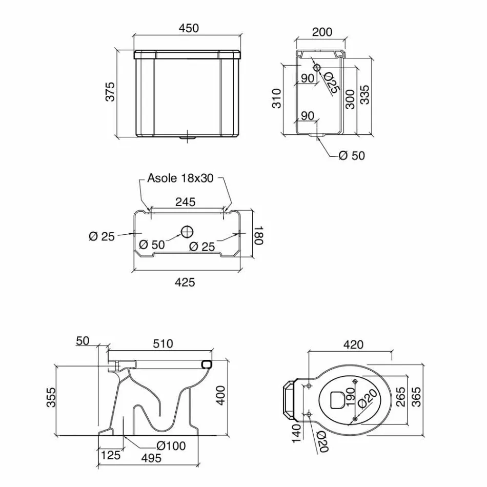 Vaso de Cerâmica com Cassete Made in Italy - Marwa Viadurini