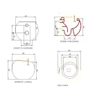 Vaso de vaso esférico de design em cerâmica Made in Italy, Fanna Viadurini