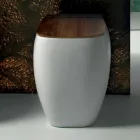 Vaso de cerâmica branca WC com design moderno Gais, fabricado na Itália Viadurini