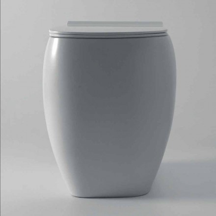 Vaso de cerâmica branca WC com design moderno Gais, fabricado na Itália Viadurini