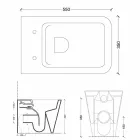Design moderno de cerâmica branca WC Sun Square, feito na Itália Viadurini