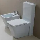 Design moderno de cerâmica branca WC Sun Square, feito na Itália Viadurini